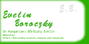 evelin boroczky business card
