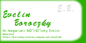 evelin boroczky business card